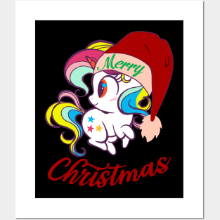 MERRY CHRISTMAS UNICORN 2021 Posters and Art